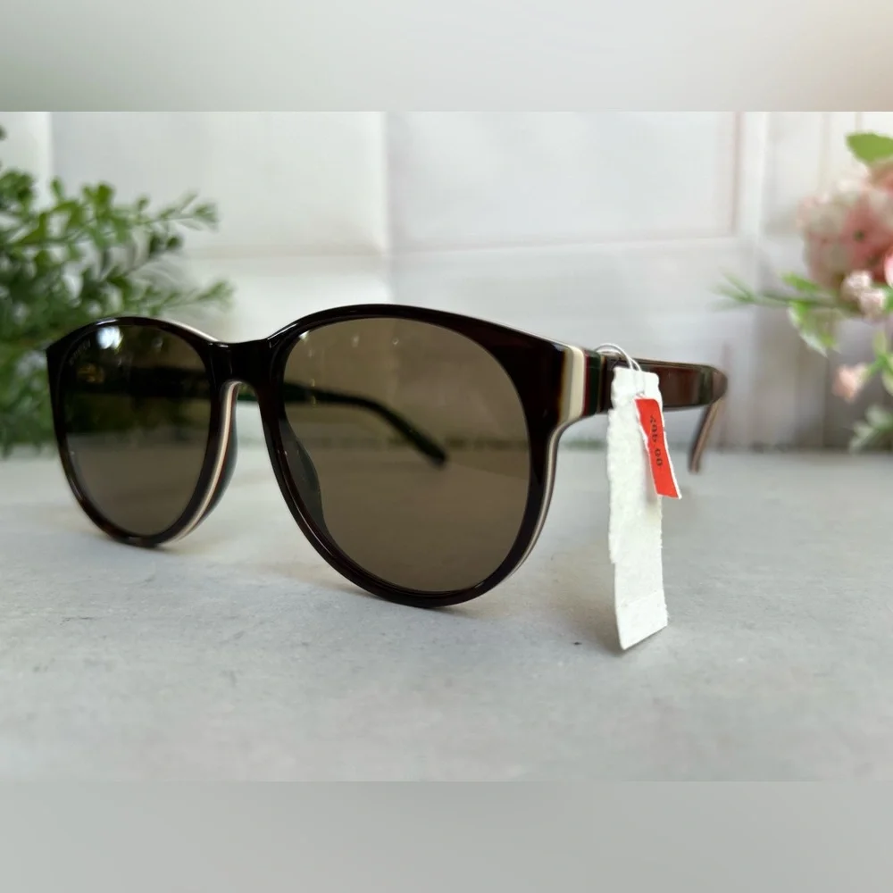 NEW GUCCI women GGO271S 002 Havana Tortoise Sunglasses 55-16-145mm NEW